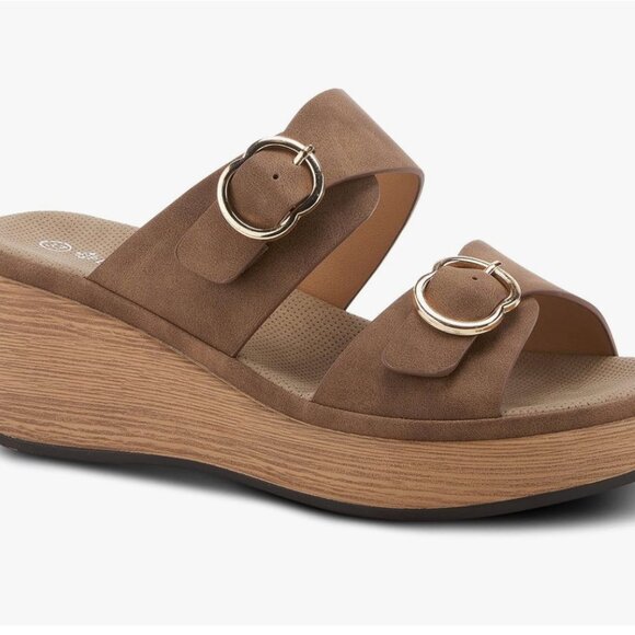 PATRIZIA Women's SHANIHO Slide Brown Size 8.5 Comfort Lightweight Chic Classy - Picture 1 of 8